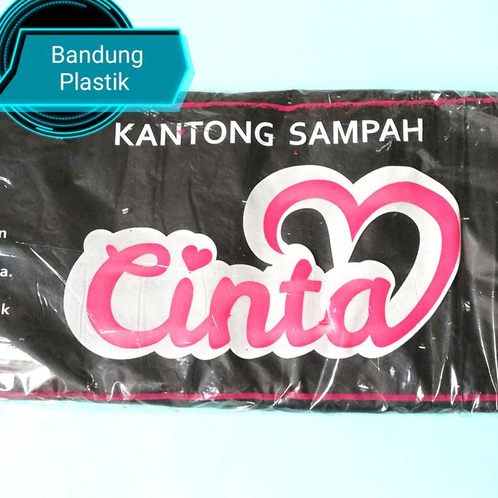 Gambar plastik sampah Cinta HD / trash bag UK 60x100 hitam / kantong sampah dari Bandung Plastik Kota Bandung Tokopedia