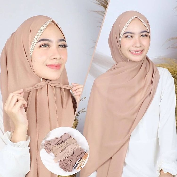 Gambar PASHMINA RENDA 175 x 70 PASMINA DIAMOND TALI dari Ada Hijab Kab. Jepara Tokopedia