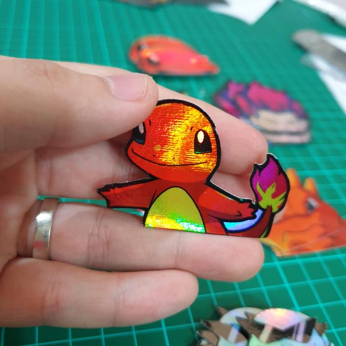 Gambar Sticker Hologram Anime - PSH65 - Pokemon - Charmender dari Sticker AJa Kota Administrasi Jakarta Utara Tokopedia