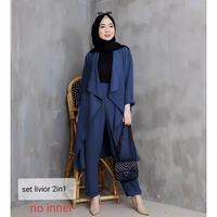 Gambar Set Livior 2 in 1 | setelan baju muslim remaja | alivia+celana BSeller dari @Rose Store Kota Administrasi Jakarta Barat 4 Tokopedia
