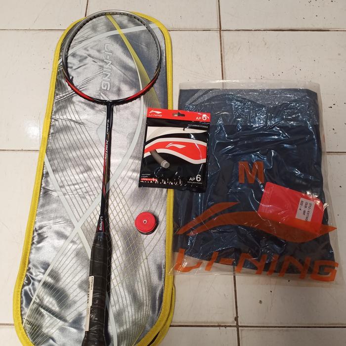 Gambar Raket badminton lining turno x50 G4 orignial bonus paketan dari Hapysport Kota Administrasi Jakarta Barat Tokopedia