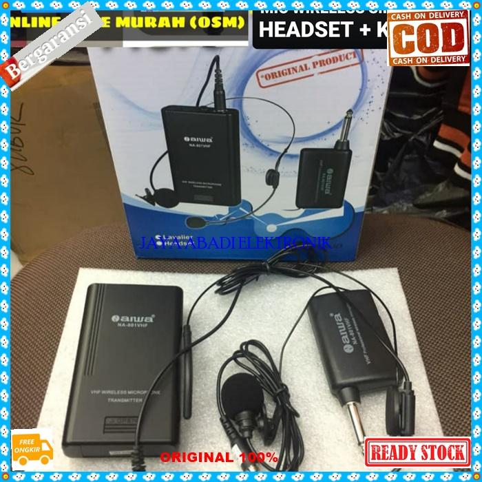 Gambar AIWA ORIGINAL Mic Wireless Single mik wireles tunggal headset bando dari GROSIR ONLINE123 Kota Administrasi Jakarta Barat Tokopedia