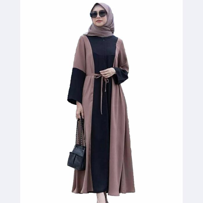 Gambar Baju Muslim Wanita Mellia Maxi Moscrepe dari look180 Kab. Bandung 5 Tokopedia