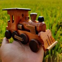 Gambar MINIATUR KERETA LOKOMOTIF KAYU - UK S MINI 15x5x8CM - PAJANGAN dari Mega Prambanan Craft Kab. Klaten 1 Tokopedia