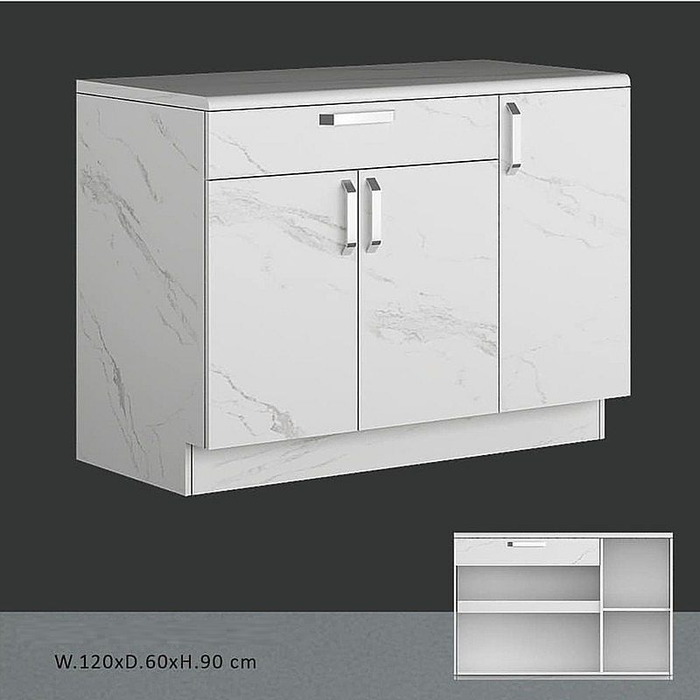 Gambar Meja Dapur 3 Pintu Marble Uk.120 x 60 cm | Lemari Dapur | MEDAN dari ANEKA JAYA MEDAN Kota Medan Tokopedia