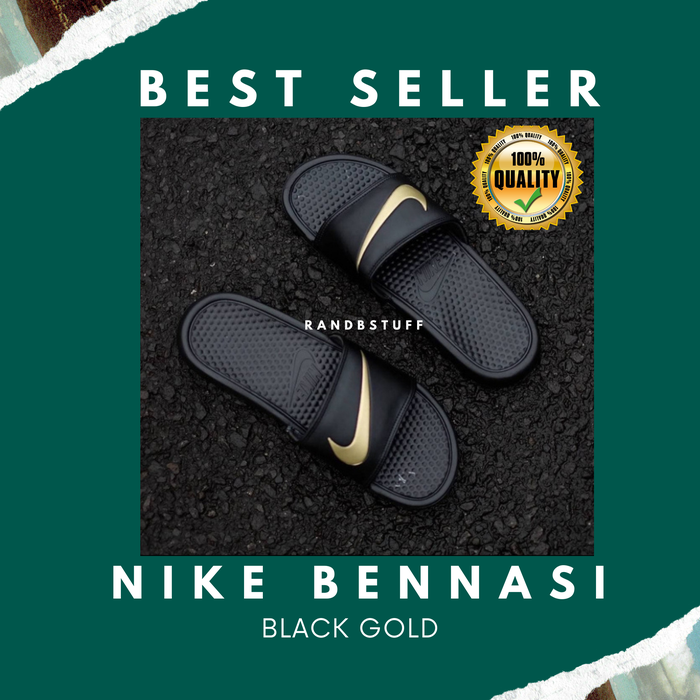 Gambar ( SALE ) SANDAL PRIA SPORT NIKE BENASSI BLACK dari RandBstuff Kota Madiun Tokopedia