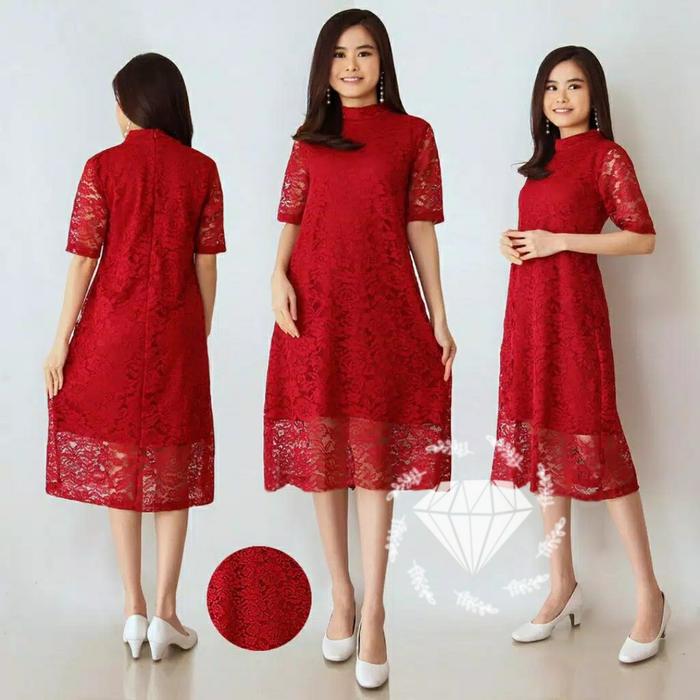 Gambar MAXY DRESS PEVITA BRUKAT dari SAN ACC STORE Jakarta Utara Tokopedia