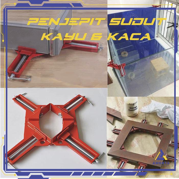Gambar Corner Clamp Penjepit Sudut Frame Kaca Kayu Angle 90 Derajat dari Amerta Center Kota Bandung Tokopedia