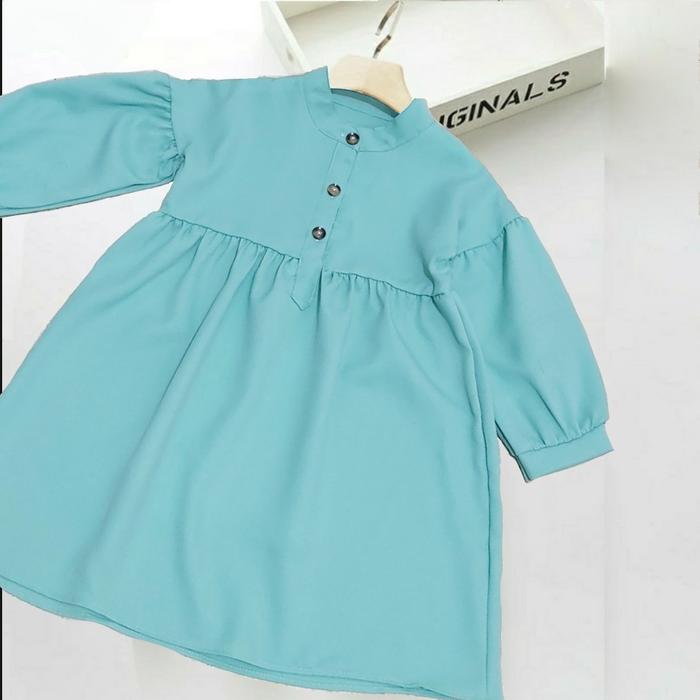 Gambar Dress Britania Dress Simple Casual Anak Perempuan Usia 5 - 6 Tahun - Blue, 5-6 tahun dari BANANAKU OLSHOP Jakarta Utara 4 Tokopedia