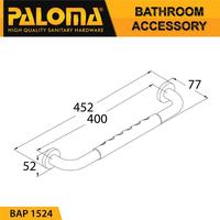Gambar PALOMA BAP 1524 PEGANGAN BATHTUB GRAB BAR TOILET KAMAR MANDI 50CM dari PINANGSIA MAS KUNCI DAN KERAN Jakarta Timur 2 Tokopedia