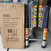 Gambar TANGGA TELESCOPIC TELESKOPIK 4.4M AMG SINGLE SILVER dari C8C STORE Kota Cirebon 5 Tokopedia