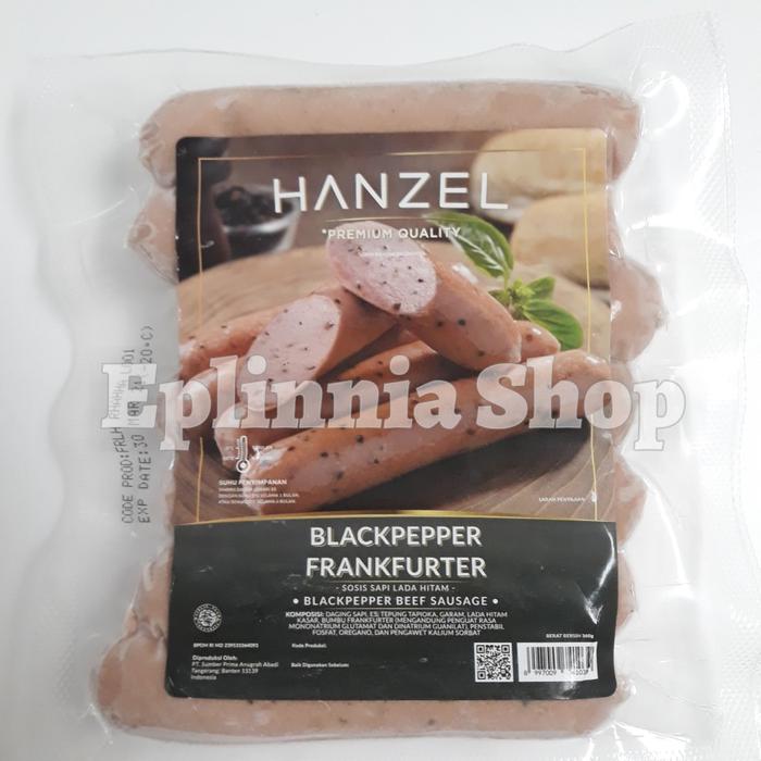 Gambar Hanzel Blackpepper Frankfurter 360 gr - Sosis Sapi Lada Hitam dari Eplinnia Shop Kota Administrasi Jakarta Timur Tokopedia