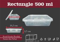 Gambar (25 pcs) Thinwall Rectangle/Persegi Panjang Kotak Makan Plastik 500ml dari Bebek B3Jo Kota Tangerang 1 Tokopedia