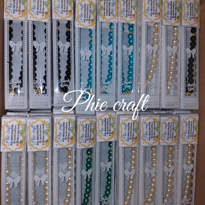 Gambar Souvenir pernikahan tasbih mutiara berat 8 mm kemas mika grosir dari Phie craft n food Kota Cilegon Tokopedia