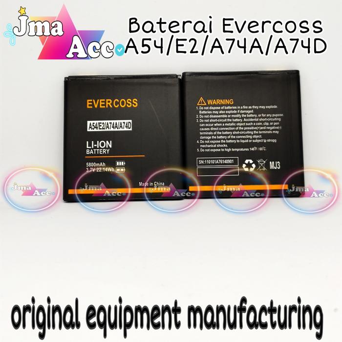Gambar Baterai Evercoss A54/E2/A74A/A74D /Double power battery dari jma_acc Jakarta Pusat Tokopedia
