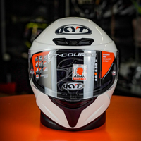Gambar Helm KYT TT Course White Pearl Solid Full Face dari Helm Galeri Kota Bekasi 2 Tokopedia