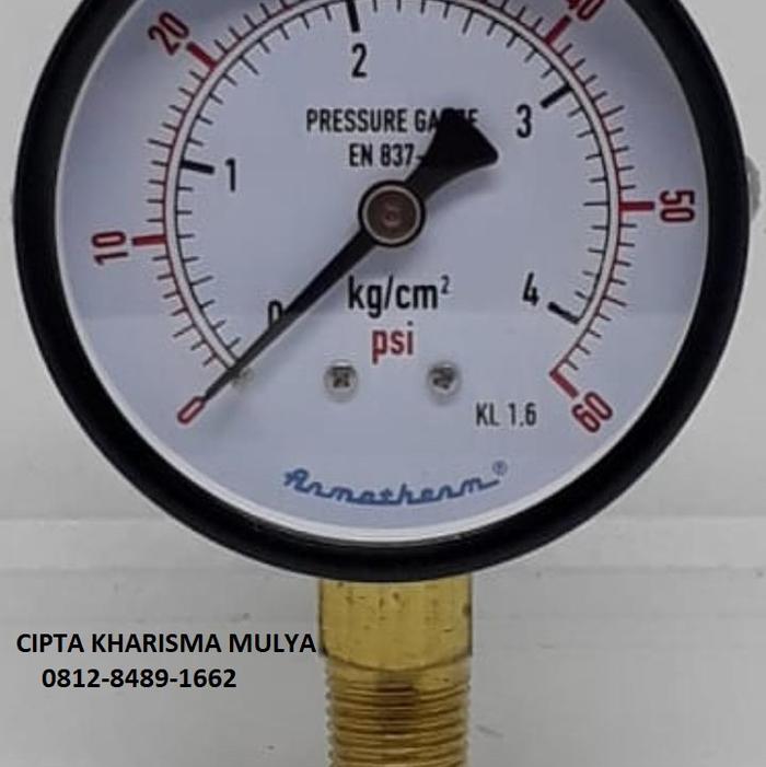 Gambar Pressure gauge armatherm 2,5" inch 0-4kg/cm2/psi body besi drat 1/4" dari Cipta Kharisma Mulya Kota Administrasi Jakarta Barat Tokopedia