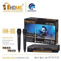 Gambar Homic Microphone Mic Double Wireless + Receiver HM-86 dari NICA EL Kota Bandung 1 Tokopedia