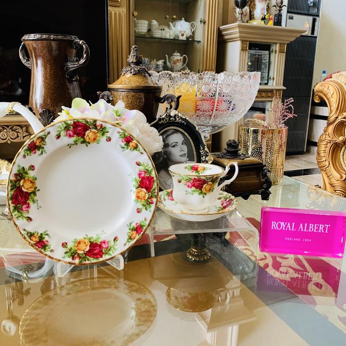 Gambar Tea Cup / Plate L 20 cm / Royal Albert Old Country Roses / Mewah / dari Rossini Kitchenware Kota Administrasi Jakarta Utara Tokopedia