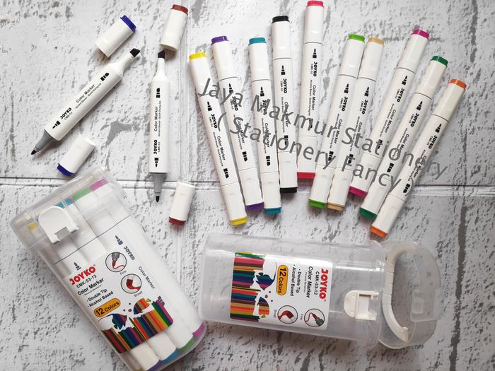 Gambar Spidol Warna Joyko Double Tip 12 Warna CMK-53-12 dari Stationery Fancy Kota Administrasi Jakarta Barat Tokopedia