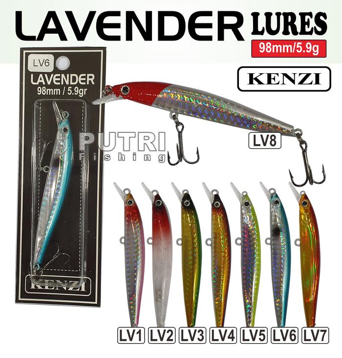 Gambar KENZI LAVENDER LURE 9.8cm 5.9gr - Umpan Pancing Lure Mancing Tiruan Ikan Air Laut & Tawar Hard Bait dari Putri Fishing- Kota Surabaya Tokopedia