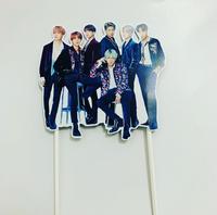 Gambar BTS Group Kpop Topper Cake Birthday / Hiasan Kue Ulang Tahun dari Juragan Topper Kota Administrasi Jakarta Barat 2 Tokopedia
