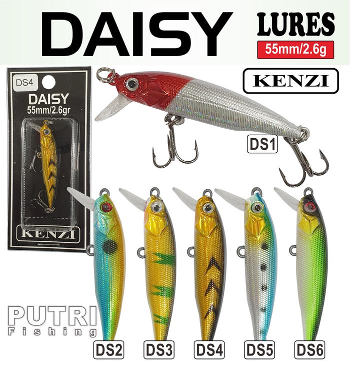 Gambar KENZI DAISY 55mm 2.6gr - Umpan Pancing Lure Mancing Tiruan Ikan Air Laut & Tawar Hard Bait dari Putri Fishing- Kota Surabaya Tokopedia