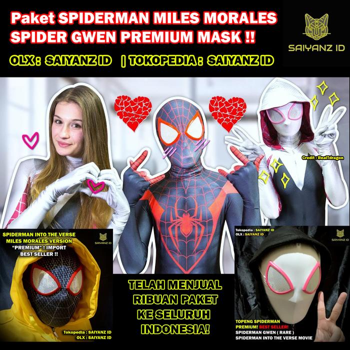 Gambar PAKET HEMAT 2 TOPENG SPIDERMAN ALL VARIANT! Cosplay mainan kostum anak dari SAIYANZ ID Jakarta Pusat Tokopedia