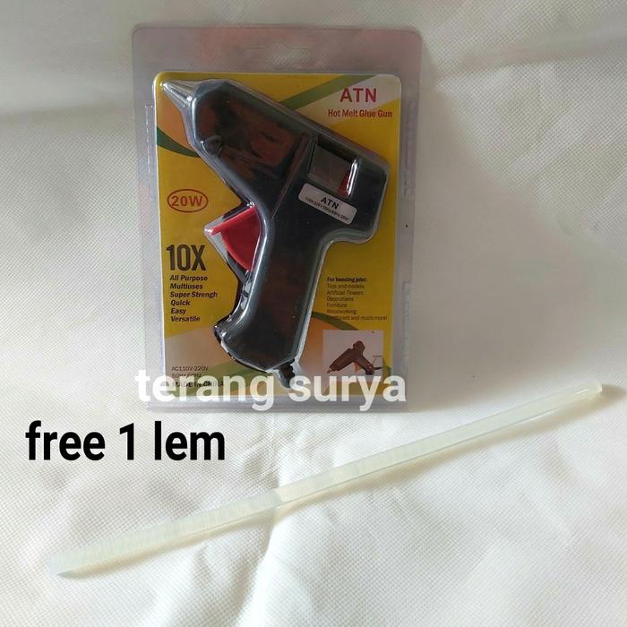 Gambar Glue gun 20w Atn.tembakan lem bakar kecil dari terang surya Kab. Bogor Tokopedia