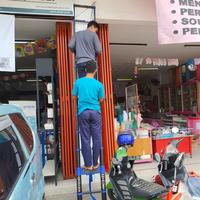 Gambar TANGGA TELESCOPIC TELESKOPIK 4.4M AMG SINGLE BIRU - 5.2 METER dari C8C STORE Kota Cirebon 4 Tokopedia