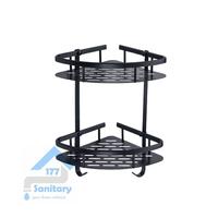 Gambar Rak sudut 2susun aluminium HITAM- Tempat sabun sink pojok 2Tingkat A46 dari Morality Shopping Kota Administrasi Jakarta Barat 2 Tokopedia