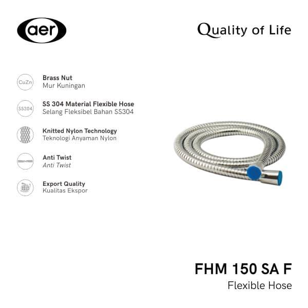 Gambar AER Selang Air Fleksibel Stainless Steel / Flexible Hose FHM 150 SA F dari Tirta Jaya Surabaya Kota Surabaya Tokopedia