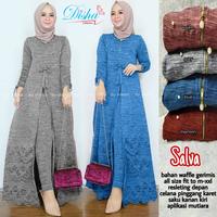 Gambar New Salva Set Setelan Celana Wanita Atasan Long Slit baju Cantik Modis dari ILYASSA SHOP SOLO Kota Surakarta 2 Tokopedia
