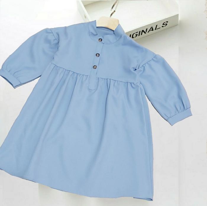 Gambar Dress Britania Dress Simple Casual Anak Perempuan Usia 5 - 6 Tahun - Blue, 5-6 tahun dari BANANAKU OLSHOP Jakarta Utara 5 Tokopedia