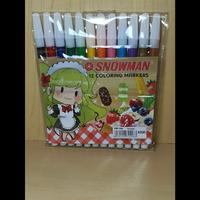 Gambar Spidol 12 Warna / Spidol Menggambar Dan Spidol Mewarnai Mek Snowman dari Semart Komputer &amp; Stationery Kota Depok 2 Tokopedia