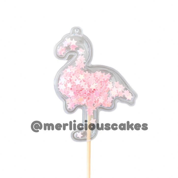 Gambar Confetti Cake Topper Kue Flamingo FL1 dari Merlicious Cakes Kota Administrasi Jakarta Pusat Tokopedia
