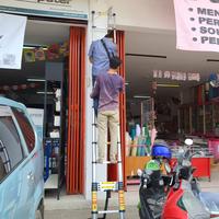 Gambar TANGGA TELESCOPIC TELESKOPIK 4.4M AMG SINGLE SILVER dari C8C STORE Kota Cirebon 4 Tokopedia
