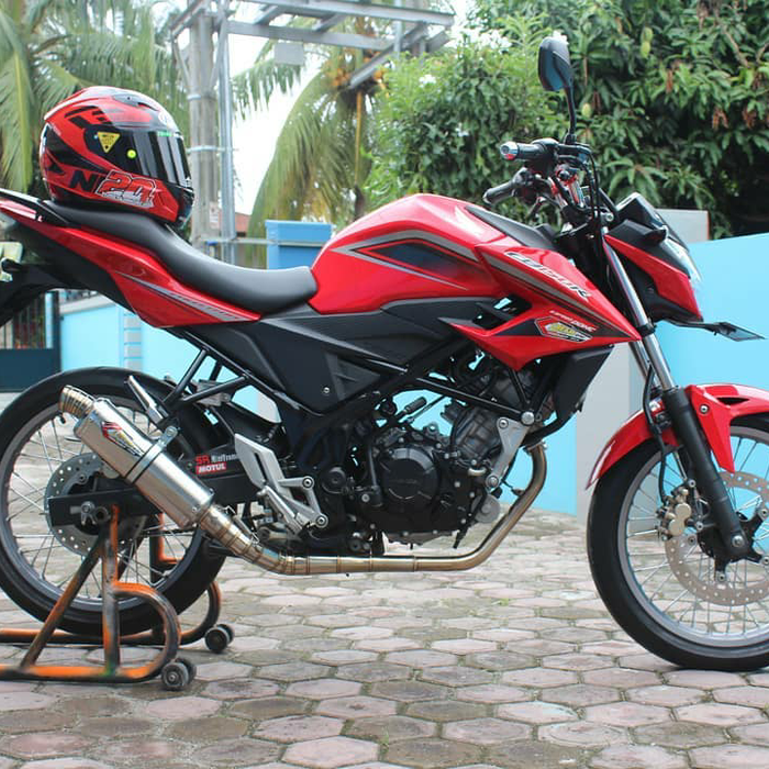 Gambar knalpot creampie cb150r New oval stainless original racing jogja dari Knalpotjogja.id Kab. Sleman Tokopedia