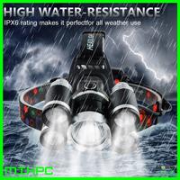 Gambar Paket Headlamp Light Cree XM-L T6 4 XPE 40000 Lumens dari MIXPC Kab. Mojokerto 4 Tokopedia