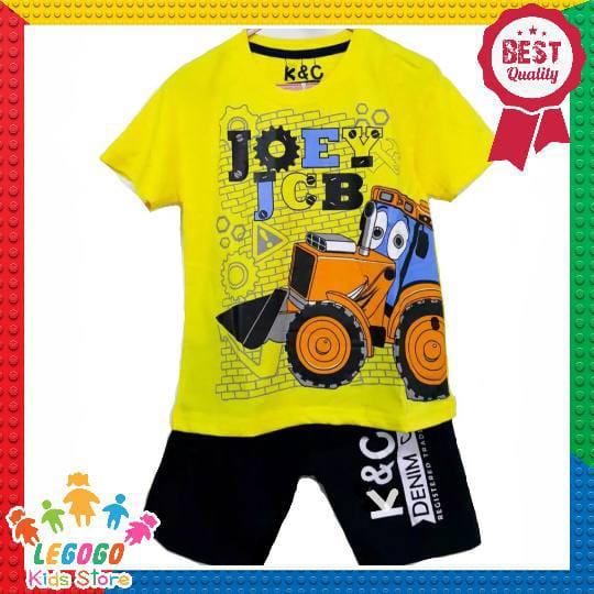 Gambar Legogo Kids Store Kaos Setelan Anak Laki Murah Lengan Pendek JYB Yello dari legogo kids store Jakarta Barat Tokopedia