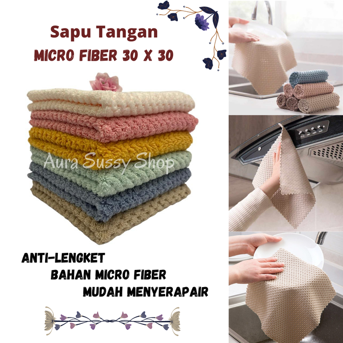 Gambar ASS || SapuTangan Micro Fiber/ SaptuTangan Serbaguna uk 30x30 dari SHOP by AURA SUSSY Kota Surabaya Tokopedia
