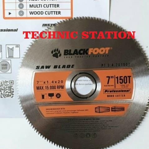 Gambar Circular Saw Blade 7" x 150T HSS Mata Pisau Hobby Kayu Blackfoot dari Technicstation Kota Administrasi Jakarta Pusat Tokopedia