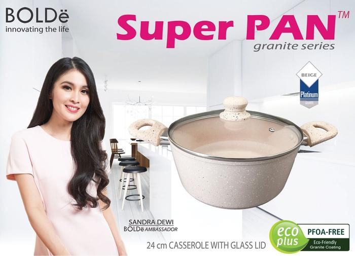 Gambar BOLDE Super PAN Casserole 24 cm, Granite Beige Series dari BELILAGICOID INDONESIA Kota Administrasi Jakarta Barat Tokopedia