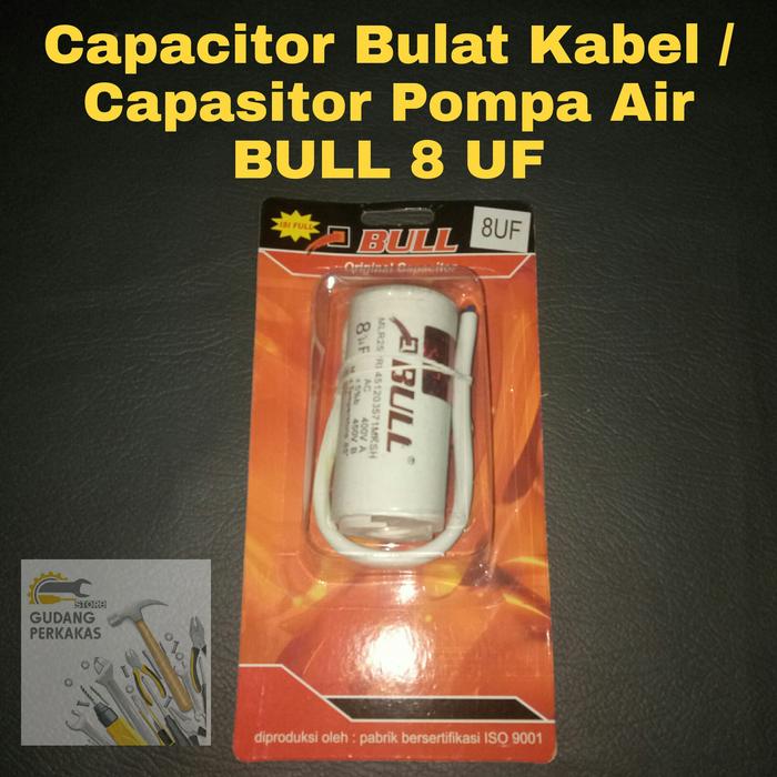 Gambar BULL Capacitor Bulat Kabel 8Uf / Kapasitor Capasitor Pompa Air 8 Uf dari Gudang Perkakas Tangerang Kab. Tangerang Tokopedia