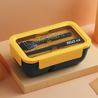 Gambar Kotak Makan 1 set / Lunch Box Portable 850 ML - Hijau dari Laundry Care Jakarta Barat 5 Tokopedia