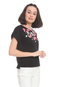 Gambar Minimal Floral Graphic Tee Jet Black dari Minimal Kab. Pemalang 3 Tokopedia