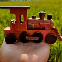 Gambar MINIATUR KERETA LOKOMOTIF KAYU - UK S MINI 15x5x8CM - PAJANGAN dari Mega Prambanan Craft Kab. Klaten 2 Tokopedia