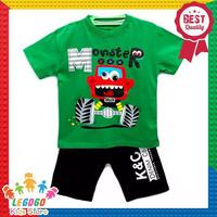 Gambar Legogo Kids Store Kaos Setelan Anak Lengan Pendek Motif Monster Green dari legogo kids store Jakarta Barat 1 Tokopedia