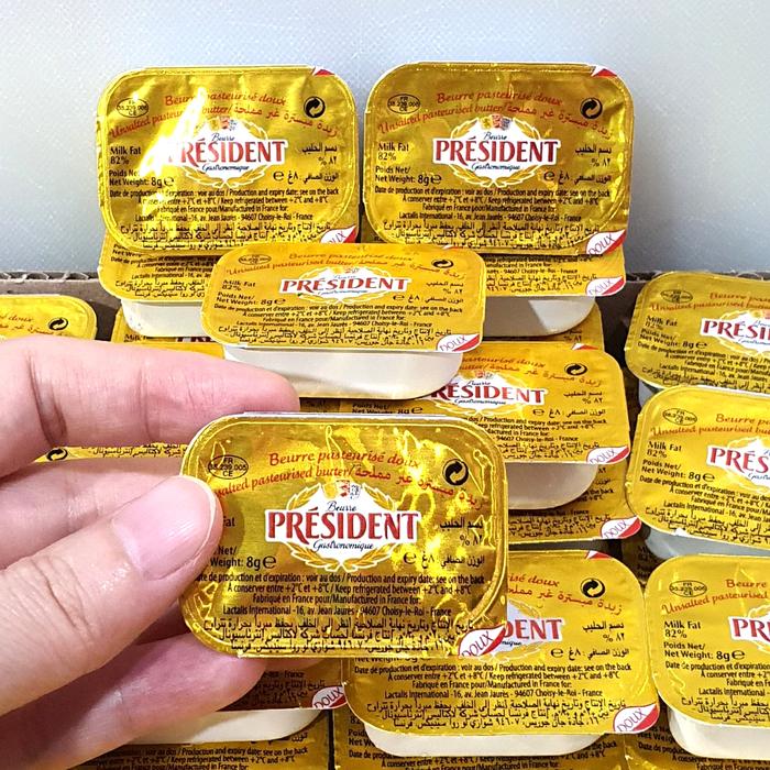 Gambar BUTTER PORTION UNSALTED PRESIDENT 8g (pack isi 10 mini cups) dari Ramora Fresh Market Kota Bogor Tokopedia