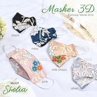 Gambar Masker 3D Earloop Velvet Drill dari VazyaHijab Kota Cimahi 3 Tokopedia
